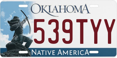 OK license plate 539TYY
