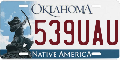 OK license plate 539UAU
