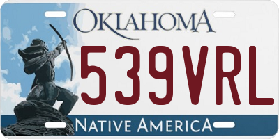 OK license plate 539VRL
