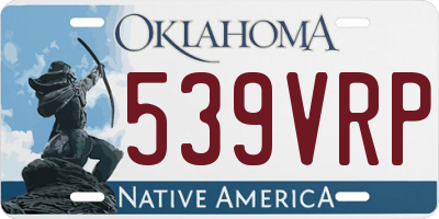 OK license plate 539VRP