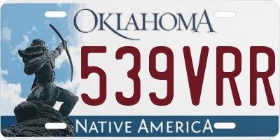 OK license plate 539VRR