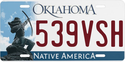 OK license plate 539VSH