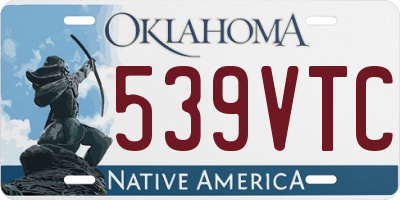 OK license plate 539VTC