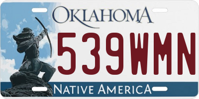 OK license plate 539WMN