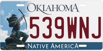 OK license plate 539WNJ