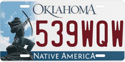 OK license plate 539WQW