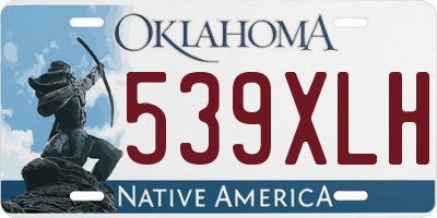 OK license plate 539XLH