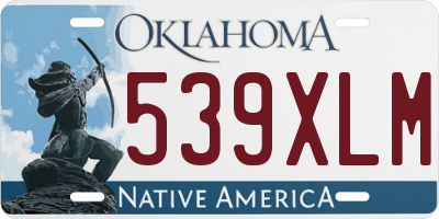 OK license plate 539XLM