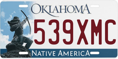 OK license plate 539XMC
