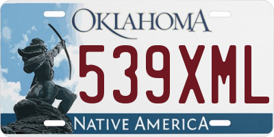 OK license plate 539XML