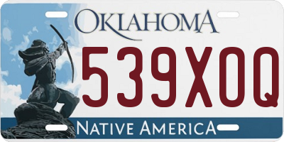 OK license plate 539XOQ