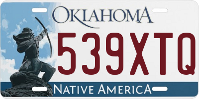 OK license plate 539XTQ