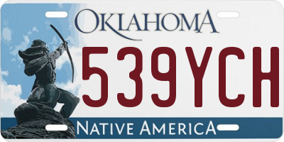 OK license plate 539YCH