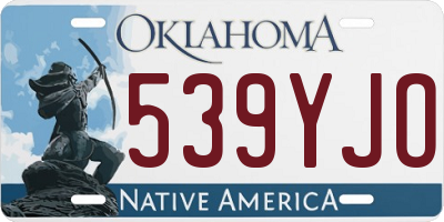 OK license plate 539YJO