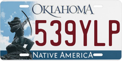 OK license plate 539YLP