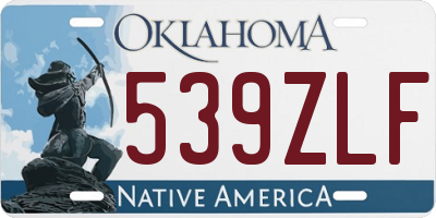 OK license plate 539ZLF