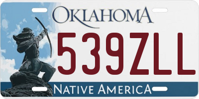 OK license plate 539ZLL