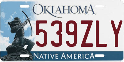 OK license plate 539ZLY