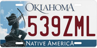 OK license plate 539ZML