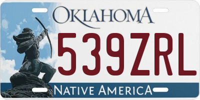 OK license plate 539ZRL