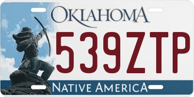 OK license plate 539ZTP