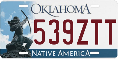 OK license plate 539ZTT