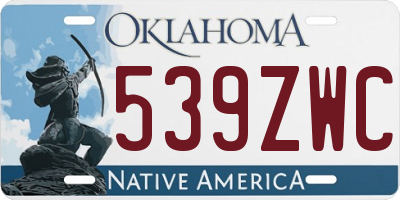 OK license plate 539ZWC