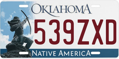 OK license plate 539ZXD