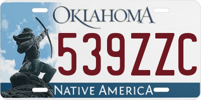 OK license plate 539ZZC