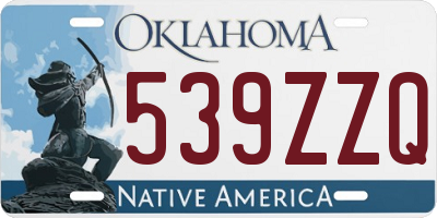 OK license plate 539ZZQ