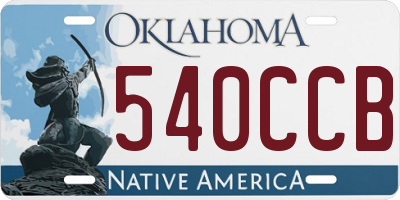 OK license plate 540CCB