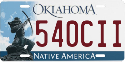 OK license plate 540CII