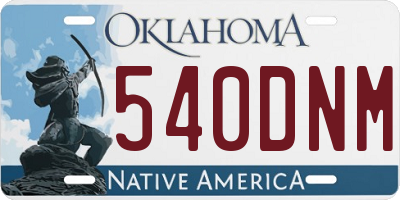 OK license plate 540DNM