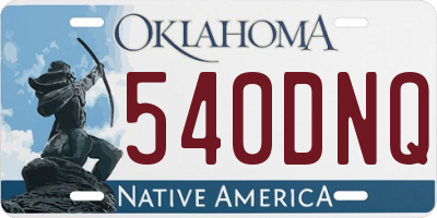 OK license plate 540DNQ