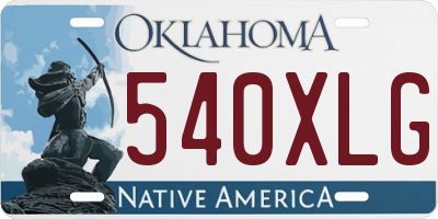 OK license plate 540XLG