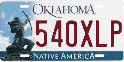OK license plate 540XLP