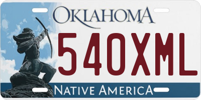OK license plate 540XML