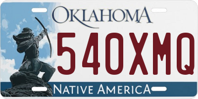 OK license plate 540XMQ