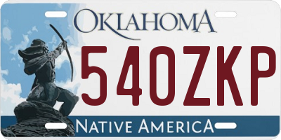 OK license plate 540ZKP