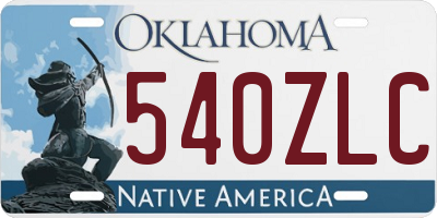 OK license plate 540ZLC
