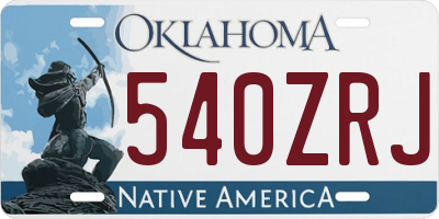 OK license plate 540ZRJ