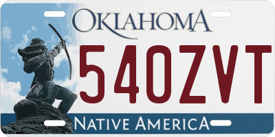 OK license plate 540ZVT