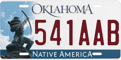 OK license plate 541AAB