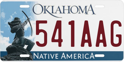 OK license plate 541AAG