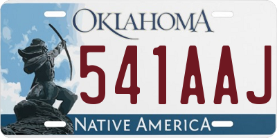 OK license plate 541AAJ