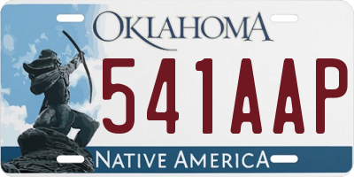 OK license plate 541AAP