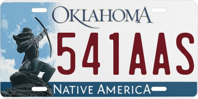 OK license plate 541AAS