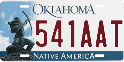 OK license plate 541AAT