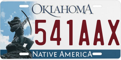 OK license plate 541AAX