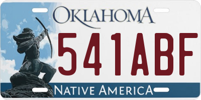 OK license plate 541ABF